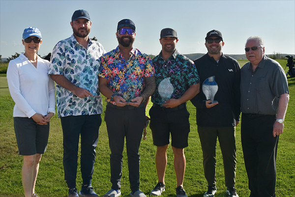 Group photo on golf green