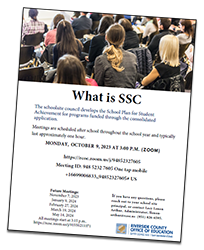 What is School SSC? flyer