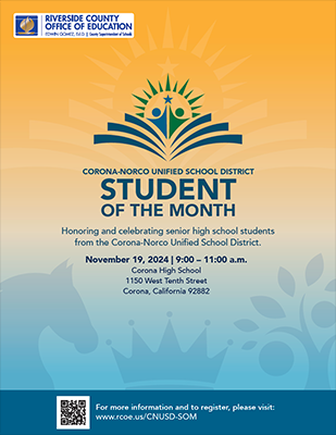 November Student Of The Month Flyer