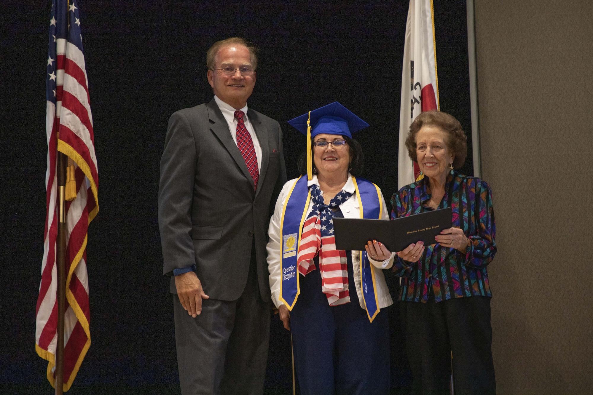 Vallie Lee Engelauf&#39;s family receives his diploma