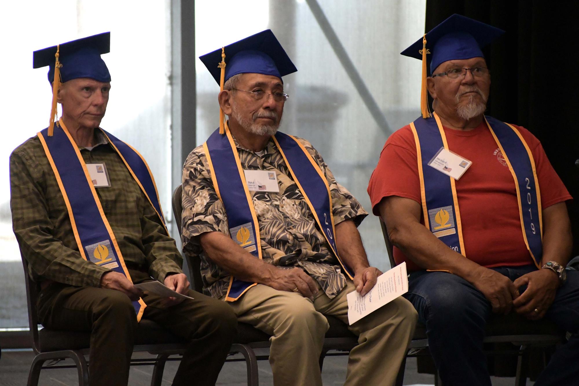 Veterans during ceremony