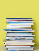 Stack of children's books