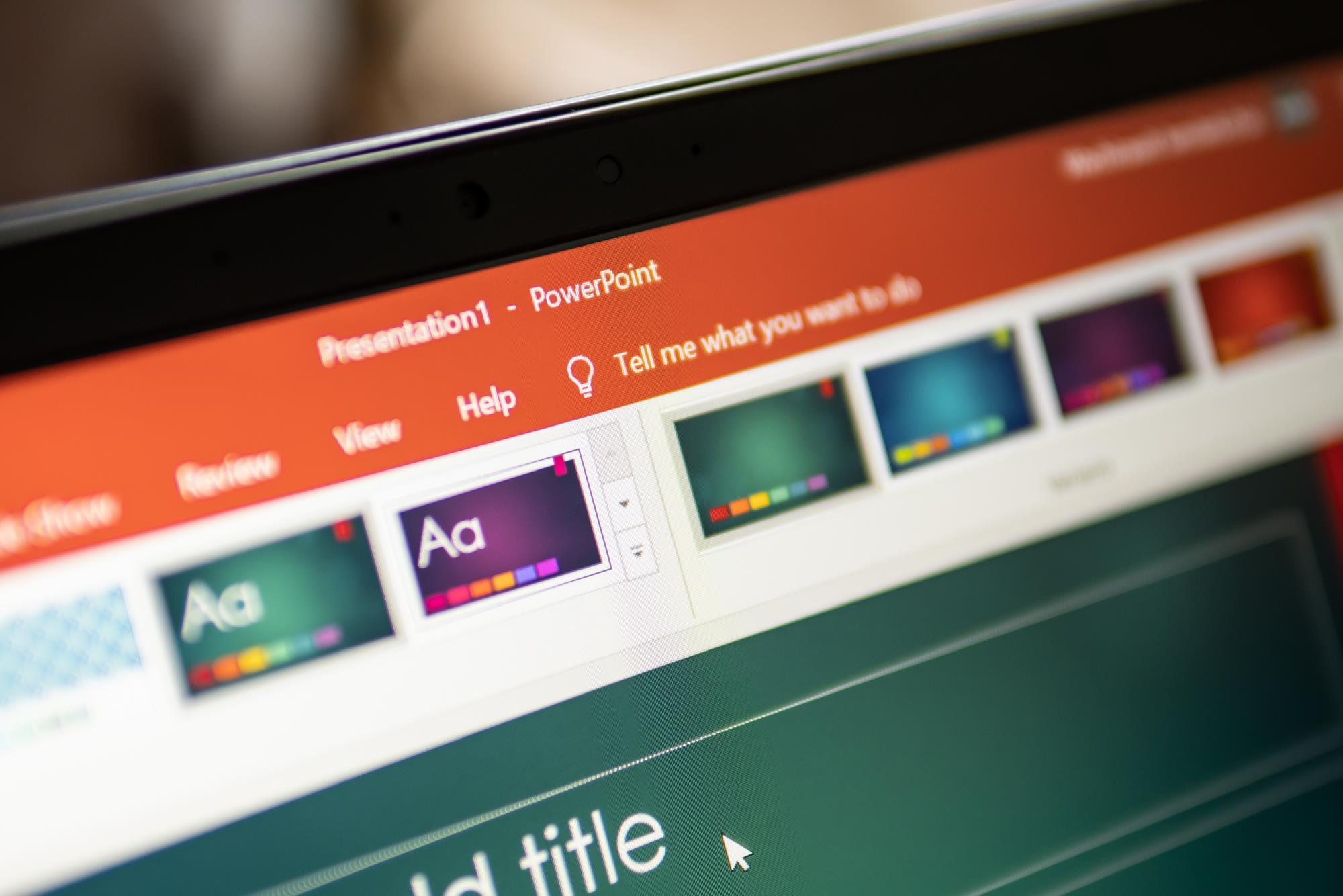 powerpoint editor screen